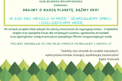 "Zmieńmy nasz stosunek do zasobów naturalnych, wykorzystania terenów, konsupcji,wyeliminujmy marnotrastwo" Papież Franciszek